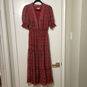 Red Paisley Maxi Dress
